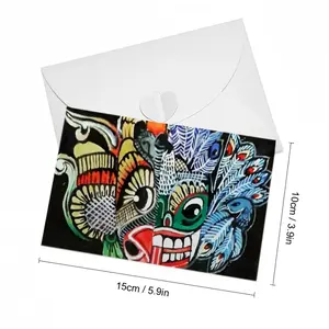 Two-Faced Demon Greeting Card