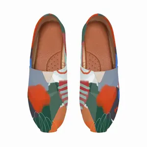 Men Modern Extra Large Orange Flat Shoes