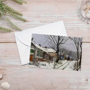 Traditional Russian Village Greeting Card