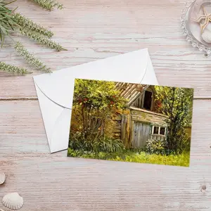 Old House Garden Greeting Card