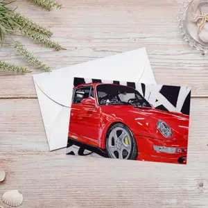 Porsche Turbo Red Greeting Card