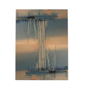 Sailboats With Sun Reflection Greeting Card