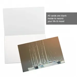 Sailboats In Ocre Greeting Card