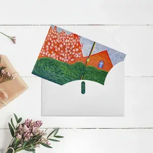 Verdant Curtain Greeting Card