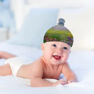 Field In Summer Twilight Baby Top Knot Hat