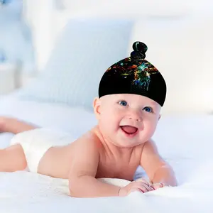 Dancing Cells K Baby Top Knot Hat