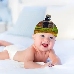 Barn By The Side Of The Road Baby Top Knot Hat