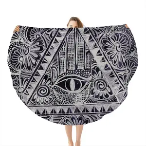 The All Seeing Eye Flannel Blanket (Round)