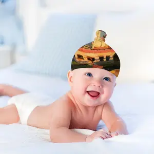 Evening At The Port Baby Top Knot Hat