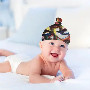 We Are All Connected Baby Top Knot Hat