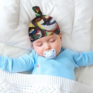 We Are All Connected Baby Top Knot Hat