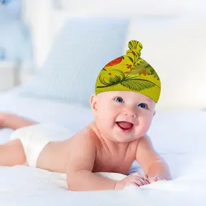 Raspberry Baby Top Knot Hat