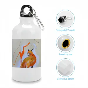 Foxes On The Road Sport Water Bottle (Aluminum)