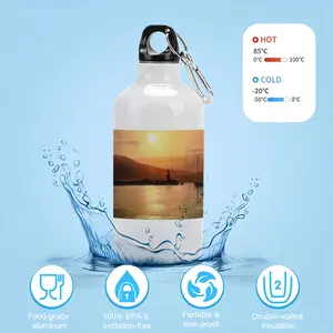 Gold Sea Sunset Sport Water Bottle (Aluminum)