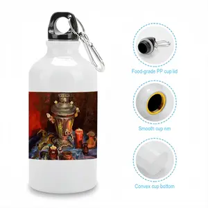 Still Life With Samovar And Candles Sport Water Bottle (Aluminum)