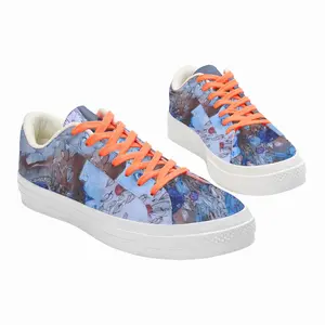 Men Village Poetry Low Top Canvas Shoes