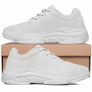 Men White Lines Chunky Sneakers