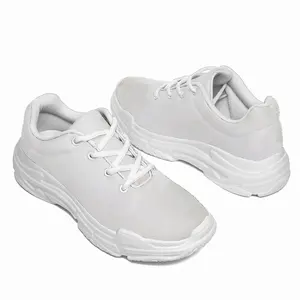 Men White Lines Chunky Sneakers