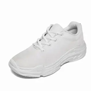 Men White Lines Chunky Sneakers