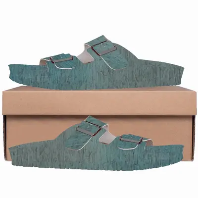 Men Hazy Shades Of Blue Cork Sandals