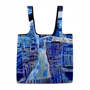 True Blue Foldable Tote Bag