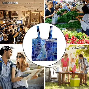 True Blue Foldable Tote Bag