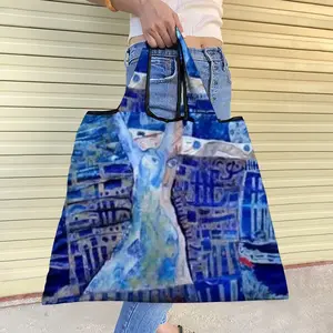 True Blue Foldable Tote Bag