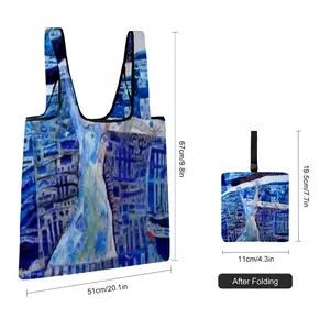 True Blue Foldable Tote Bag