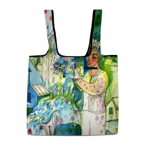 Boy With Bird Foldable Tote Bag