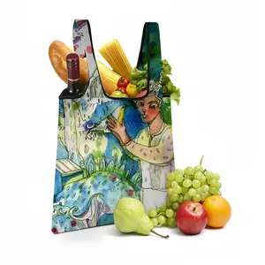 Boy With Bird Foldable Tote Bag