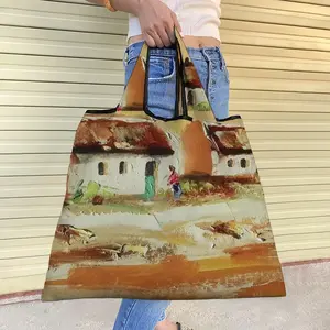 Green Door Foldable Tote Bag