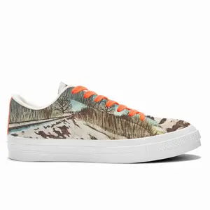 Men Oval Sidetrack Low Top Canvas Shoes