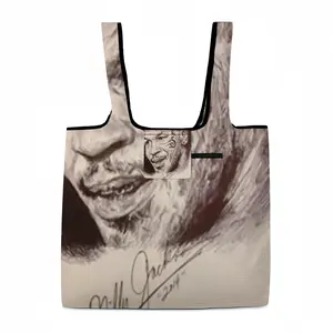 Mike Tyson Portrait Foldable Tote Bag