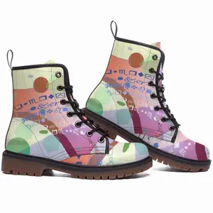 Men Swimming Girl Leather Work Boots