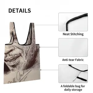 Mike Tyson Portrait Foldable Tote Bag