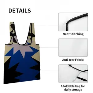 Blue Scarf Foldable Tote Bag