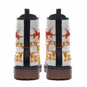 Men Calligraphic Landscape 006 Leather Work Boots