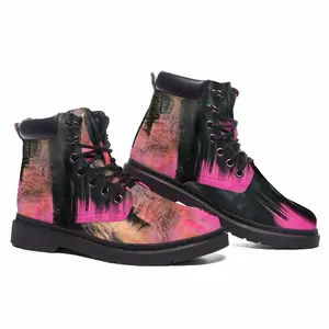 Men Pink Garden Mid Top Boots