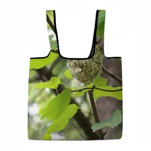 Baby Bird In A Nest Foldable Tote Bag