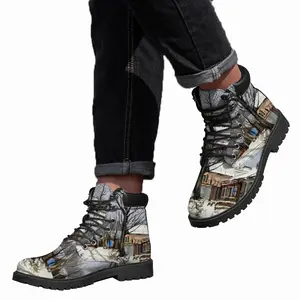 Men Traditional Russian Village Mid Top Boots