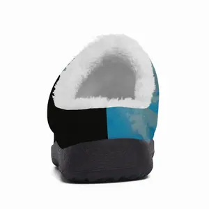 Men Black Silverturquoise Animal Spirit Cotton Slippers