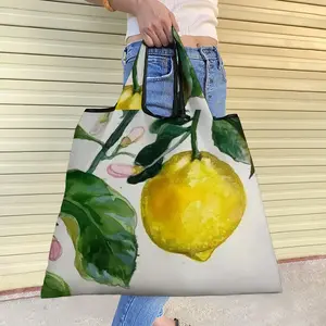 Lemon Branch Foldable Tote Bag