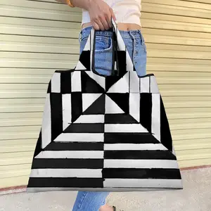 Grey Areas In Between Foldable Tote Bag