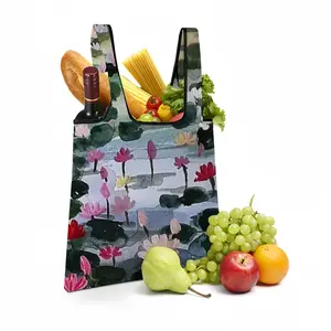 The Lotus Field Foldable Tote Bag