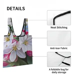 Apple Blossom Foldable Tote Bag