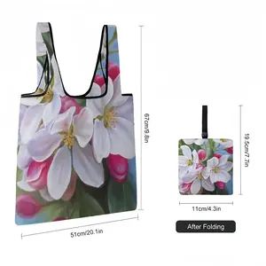 Apple Blossom Foldable Tote Bag