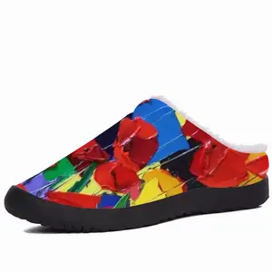 Men Poppies Cotton Slippers