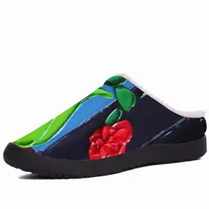 Men Roses And Cherries Cotton Slippers