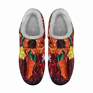 Men The Pleasure Of Flowers F Cotton Slippers