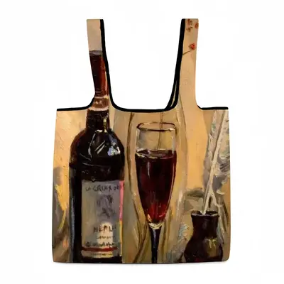 Still Life With Wine Foldable Tote Bag